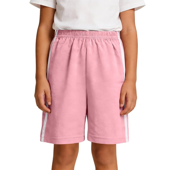 Favoffer Kids Shorts Solid Color Breathable Elastic Waist Loose Fit Sports Bottoms Five Quarter Pants for Summer Outdoor Fitness Daily Leisure Wear
