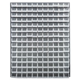 Quantum Storage QLP-4861-220-165CL 48 x 61 in. Gray Louvered Panel with Plastic Bins