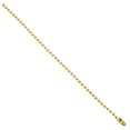 thumbnail image 3 of 3.3mm Polished 14k Yellow Gold Plated Military Ball Chain Bracelet, 7.5 inches, 3 of 7