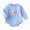 Blue, variant on Newborn Baby Girl Romper 3D Flower Fall Winter Clothes Striped Waffle Bubble Sweatshirt Cute Coming Home Outfit(6-12 Months,Pink)