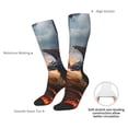 thumbnail image 5 of Bingfone Compression Socks for Women and Men Long Socks for Running Athletic Cycling Nurse-Lava Dragon, 5 of 8