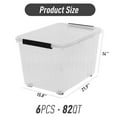 thumbnail image 4 of Kerhouze 82 Qt Clear Storage Bins with Lids Plastic Stackable 6 Pack, 4 of 8