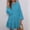 Blue, variant on WJHWSX Womens Dresses,Dresses for Women,Womens Fall Dresses,Long Sleeve,V Neck,Breathable,Printed,XL(US:10)