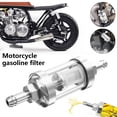 thumbnail image 1 of Muyoka Filtro de combustible en línea para motocicleta de 8 mm, filtro de combustible de vidrio extraíble, filtro de gas de gasolina en línea de aleación de aluminio universal, para motocicleta, sucie Muyoka Hogar, 1 of 7