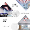 thumbnail image 5 of Red Ombre Fluorescent Light Covers, Red White Gradient Modern Abstract Art Magnetic Light Covers for Ceiling Lights, Fluorescent Ceiling Shade Filters for Classroom Bedroom Office 4x2Ft x 3PCS, 5 of 8