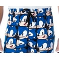 thumbnail image 2 of Sonic The Hedgehog Men's Video Game Character Face Pattern Sleep Lounge Pajama Pants, 2 of 7
