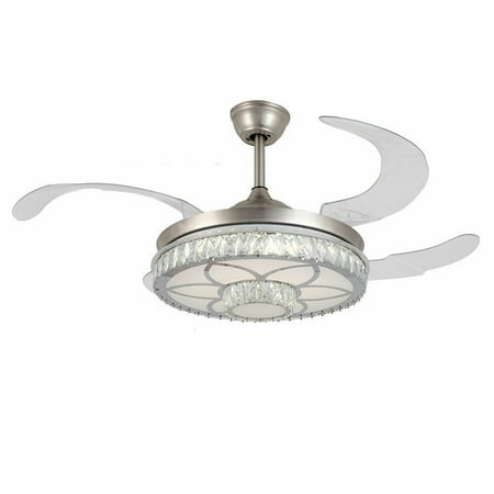 

TFCFL 42 Invisible Crystal Fan Light Lamp LED Ceiling Fixture Remote Chandelier