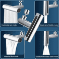 thumbnail image 3 of 2 Pcs Adaptateur d'Extension de Robinet de Cuisine en Cascade Véritable Pivotant à 720° 4 Modes Multifonctionnel, 3 of 5