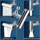 thumbnail image 3 of 1 adaptador de extensión para grifo de cocina con cascada real, giratorio de 720°, 4 modos, multifuncional, para cascada, 3 of 8