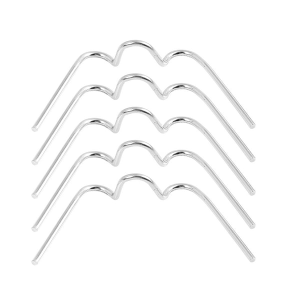 Universal Silver Tone Replacement Motorcycle Fastener Spring Clip for Round Headlight 5pcs