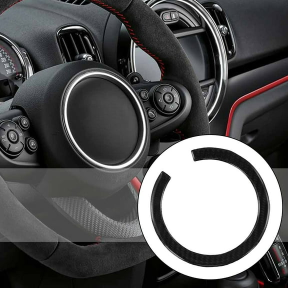 Carbon Fiber Steering Wheel Ring Cover For Mini For Cooper F56 2014-21