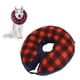 thumbnail image 4 of Collar De Recuperación Inflable Para Mascotas, Evita Que Se Caiga Del Gancho Y La Correa Del Lazo, Collar De Elizabeth Para Perros, Ligero, Lavable, Ajustable Para Poscirugía ANGGREK Tela escocesa roja y negra S, 4 of 8