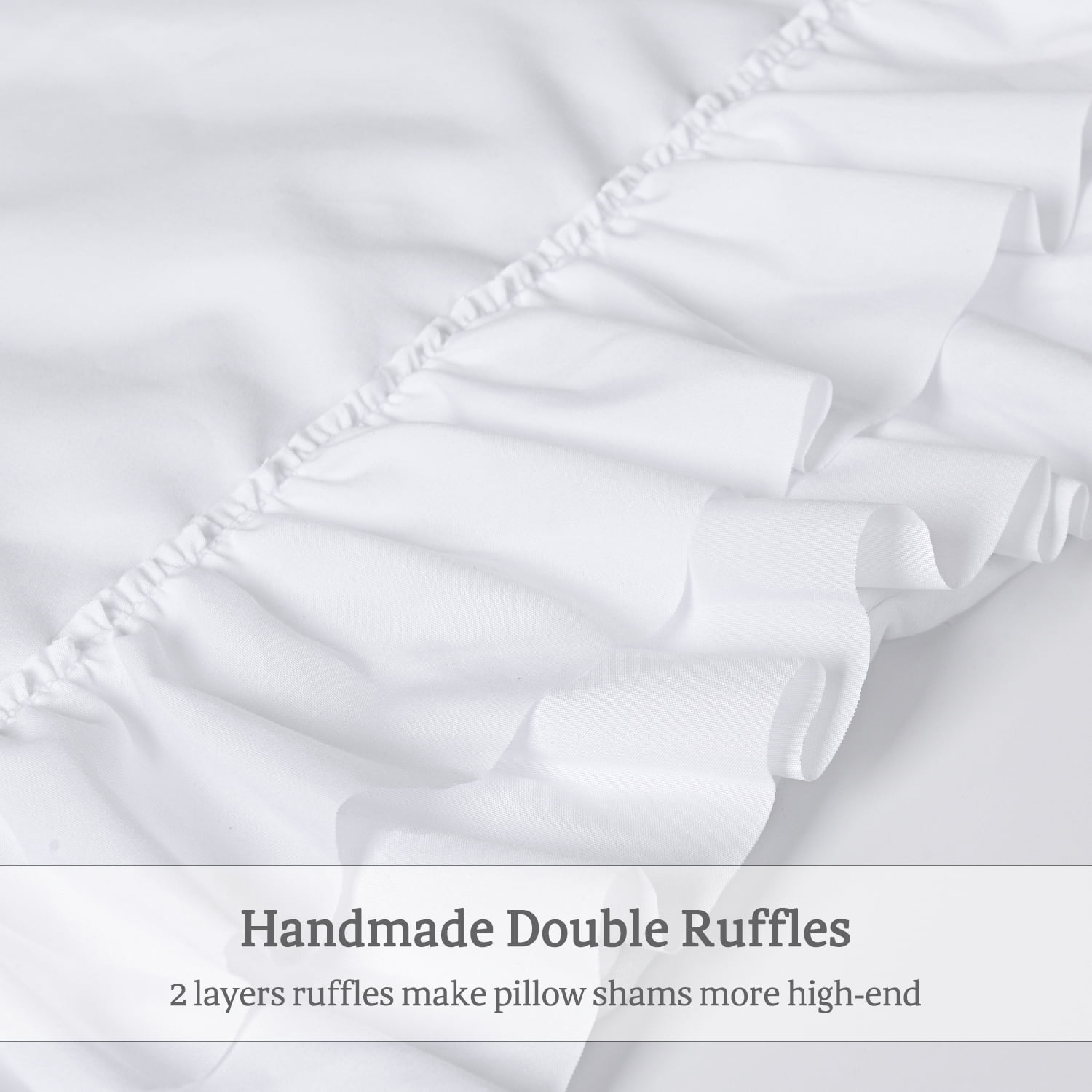 Set of 2 Classic Ruffle Decorative Pillow Shams
