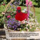 thumbnail image 2 of Navidad rojo falso animal estatua pluma árbol decorativo artesanía prop guirnalda ventana puerta interior exterior decoración de fiesta Inevent HA009132-00B, 2 of 6