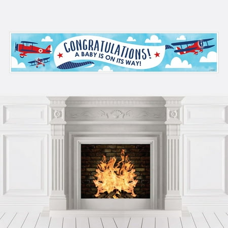 Taking Flight Airplane Vintage Plane Baby Shower Decorations