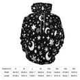 thumbnail image 2 of Moons And Stars Black And White Oversized Hoodies For Woman Pullover With Pocket Comfortable Fation Pullover Hoodie S-5XL, 2 of 4
