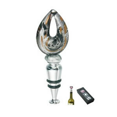 

Ornamental Glass Wine Stopper - Hand Blown (Sandy Mercury Camel Toe)