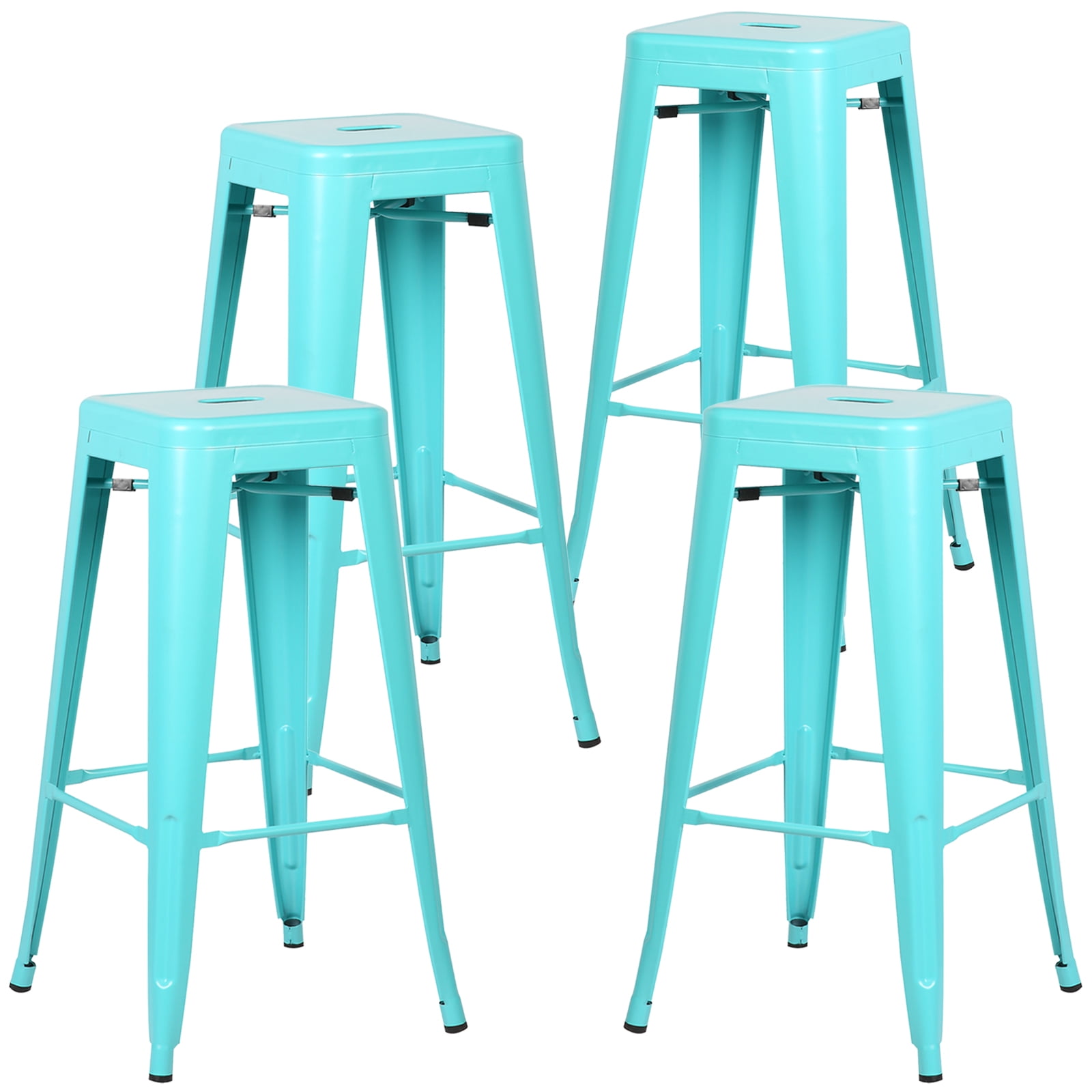Poly and Bark Trattoria Bar Stool in Aqua (Set of 4 ...
