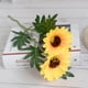 thumbnail image 5 of Ramo de flores artificiales de imitación de girasol para decoración de bodas, 5 of 10