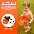 thumbnail image 3 of New Bounce Soft Sports Balls for Toddlers - 3-Pack 5" Basketball, Football & Soccer Balls, Durable Outdoor Play Balls for Kids, 3 of 7