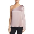 thumbnail image 2 of Parker Womens Ripley One Shoulder Blouse, Purple, X-Small, 2 of 2