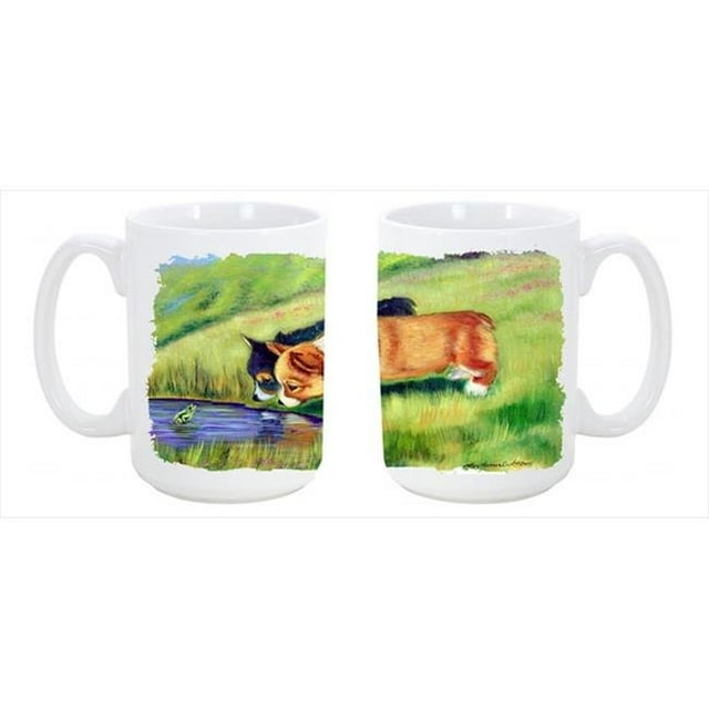 Carolines Treasures 7292CM15 Corgi Dishwasher Safe Microwavable Ceramic Coffee Mug 15 oz.