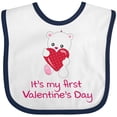 thumbnail image 3 of Inktastic It's My First Valentine's Day Boys or Girls Baby Bib, 3 of 4