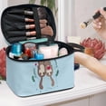 thumbnail image 4 of HELLHERO (8.86"x6.5"x5.9") Travel Makeup Case Organizer Otter Pattern Cosmetic Bags Zipper Wide Open Portable Pouch for Woman, 4 of 5
