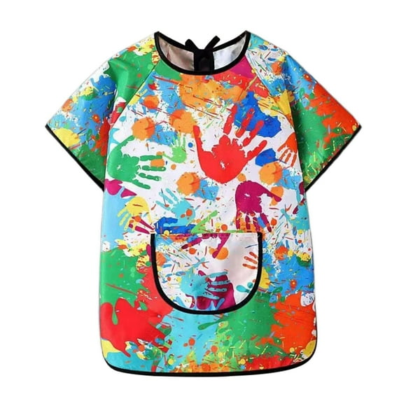 Smock de arte de niños Niños comiendo babero para alimentar el trabajo del hogar de jardín de infantes M
