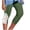 Army Green, variant on Pedal Pushers for Women Yoga Leggings Trendy Summer Knee Length Elastic Waist Plus Size Leggings Dressy Casual Yoga Capris with Pockets White XL