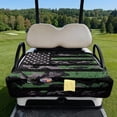 thumbnail image 2 of Xixirimido Easy-carry Golf Cart Seat Covers, Portable Golf Cart Seat Towel Blanket Quilted with 4 Pockets Fits for EZGO, Yamaha, Club Car & More 2-Seat Carts, Camouflage American Flag, 2 of 8