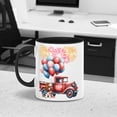 thumbnail image 3 of Vintage Patriotic Basset Hound 4th of July Independence Memorial Day 11oz Accent Two-tone Mug Bassets Dog Breed Lovers Gifts Idea Coffee Tea Cup - 01006, 3 of 5