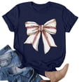 thumbnail image 4 of Cqxid525 Clothing Items Women's Short sleeve T-shirt Women's Spring/summer Baseball Print Loose T Shirt Short Sleeve Top Women Tops Summer, 4 of 5