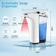 thumbnail image 6 of WANALIT Automatic Soap Dispenser Touchless, 17oz/500ml Dish Soap Dispenser with Infrared Sensor, 5 Adjustable Foam Levels, for Kitchen Bathroom Sink Countertop, Silver-White, 6 of 9