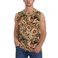 thumbnail image 2 of Fotbe Men's Animal Leopard Print Men's Sleeveless Muscle Tank Tops Casual T-Shirts for Gym Workout Beach-Large, 2 of 8