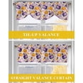 thumbnail image 6 of Halloween Pumpkin Tie Up Valances Curtain, Adjustable Kitchen Ghost Magic Hat Candy Stars Vintage Valances for Windows Decor, Rod Pocket Short Curtains Set for Bedroom/Bathroom, 42"x12", 6 of 8