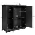 thumbnail image 4 of Yaheetech Wooden Bathroom Floor Cabinet with Adjustable Shelf, Black, 4 of 8