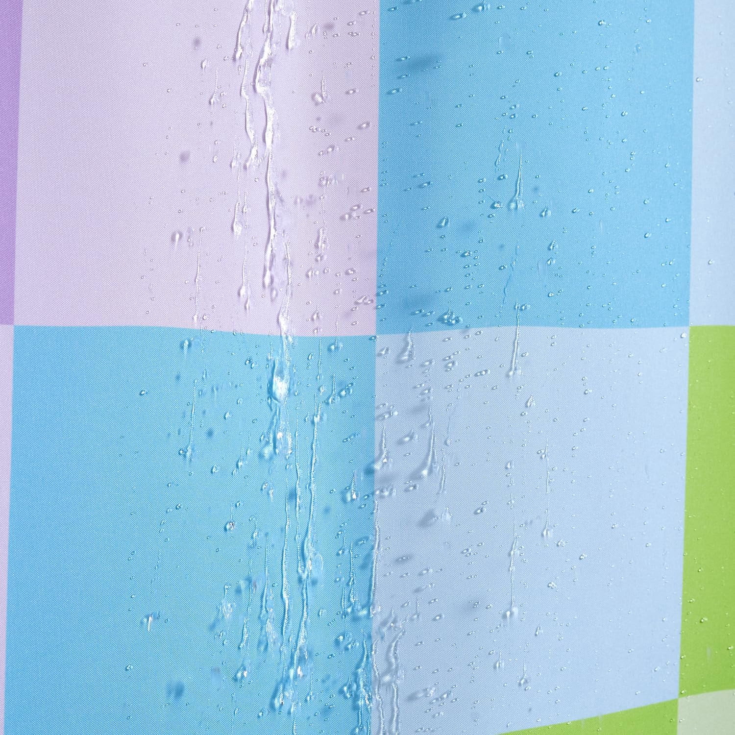 Multicolored Checkered Retro Fabric Shower Curtain for Bathroom, Heavy Duty iridescent Rainbow Colorful Modern Simple Groovy Funky Shower Curtain Set with Hooks Aesthetic Bathroom Decor
