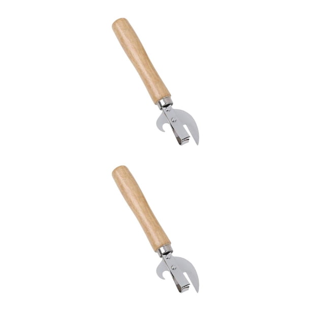Bewildely Tarro con mango de madera Abrelatas manual Botella de cerveza Ergonomía de mano Barra de seguridad multifuncional Agarre Gadgets Como se muestra 2Conjunto
