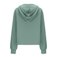 thumbnail image 5 of Lindreshi Womens Fall Fashion Hoodies for Women Women Half Zip Cropped Hoodies Fleece Quarter Zip Up Pullover Sweatshirts Winter Clothes Outfits Sweater Coat, 5 of 6