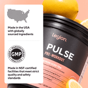 Legion Pulse Pre Workout Energy Powder, Fruit Punch, 0.92 lbs
