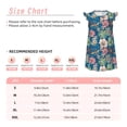 thumbnail image 3 of Vsdgher Fleurs Colorées pour Filles Chemises de Nuit Manches Courtes à Volants Robe de Nuit Pyjama pour Fête Pyjama-Grand, 3 of 6