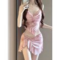 thumbnail image 2 of OIINAA-bañador Sexy para mujer, conjunto de Bikini a la moda Y2K, traje de baño dividido rosa, traje de baño de tres piezas para mujer, ropa de playa elegante para vacaciones, 2 of 5