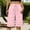 Pink, variant on Linen Shorts for Women Summer Loose Straight Leg Pants with Pockets Side Slit Buttons Five Quarter Pants Pink XL
