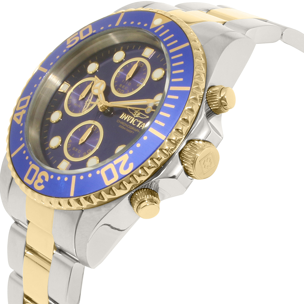 Invicta Mens 1773 Pro Diver 18k Gold Ion Plating And Stainless Steel Watch 0353