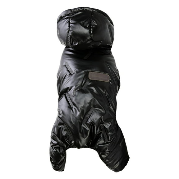 TELOLY 1Pcs Dog Snowsuit,Polyester Dog Shirts,Kitten Clothes,Black,S