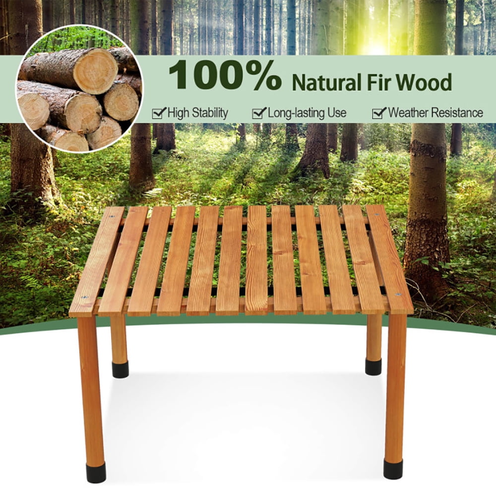 Aimee Lii Folding Outdoor Camping Table with Carrying Bag for Picnics and Party, Camp Tables PorTable Foldable, Natural
