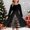 E-47Black, variant on FAOWME Big Kids Girls Dress Long Sleeve Round Neck Christmas Tree Print Lace Up Back Elastic Zipper Stylish Comfortable Dresses For Party Black 5-6 Years