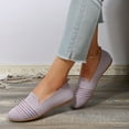 thumbnail image 4 of B91xZ Chaussures de Danse Décontractées pour Femmes, Espadrilles Classiques à Bout Rond Fermé, Violet 9, 4 of 5