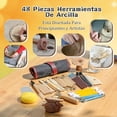 thumbnail image 2 of Herramientas para Arcilla 48pcs, Herramienta Escultura Cerámica Arcilla con Bolígrafos de Silicona, Herramientas de Tallado de Arcilla para Moldear Modelar, Bolsa de Almacenamiento, Multifuncional DIY, 2 of 4